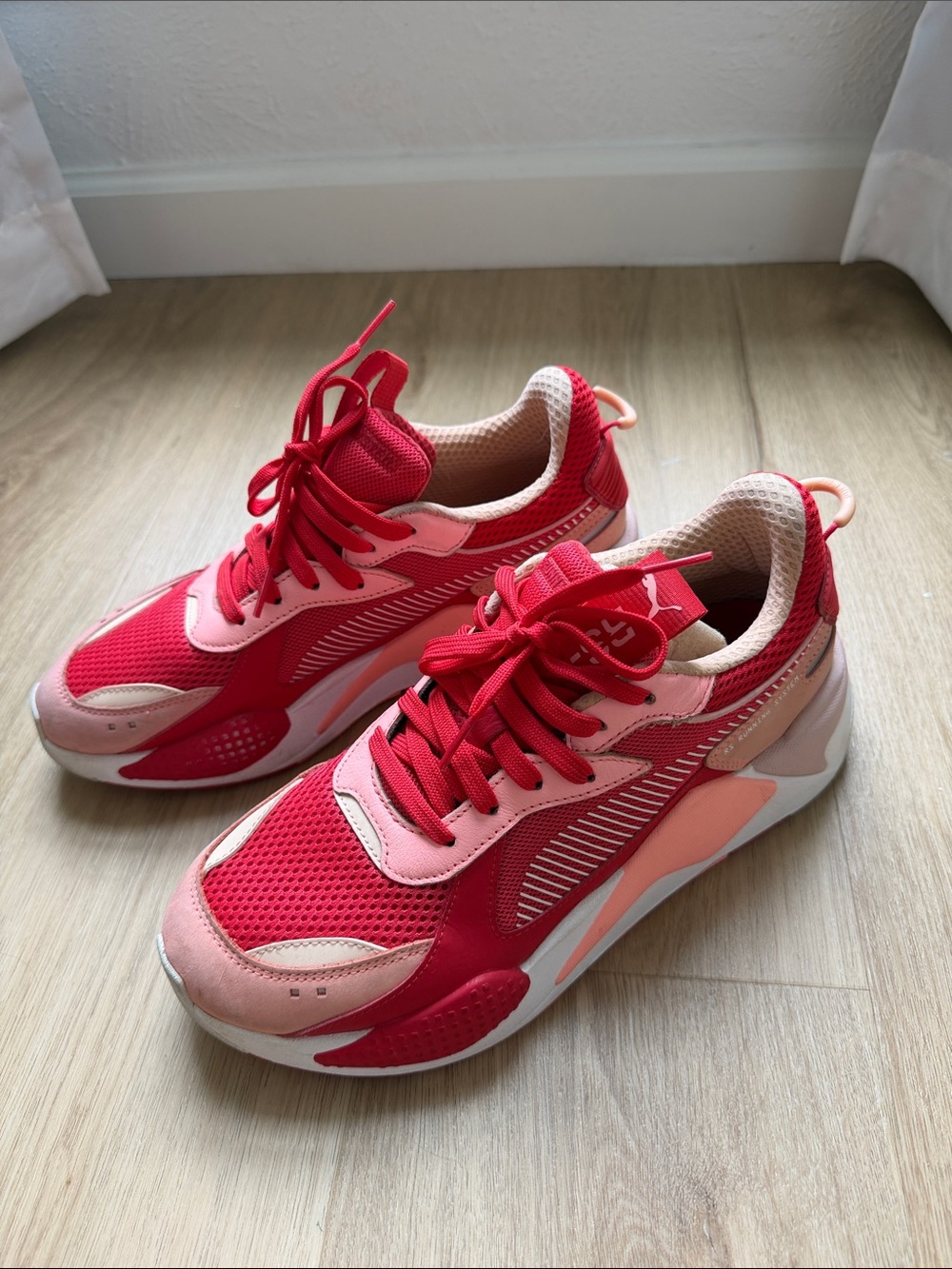 Puma RS -X Toys Womens Bright Peach/High Risk Red Sz. 10